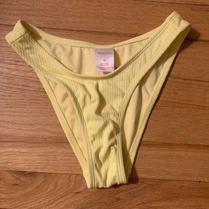 Yellow bikini bottom size XS NWT